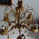Murano glass and gilded metal drop chandelier, 1950s-1960s