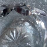 Pair of crystal salerons size 19th sign baccarat