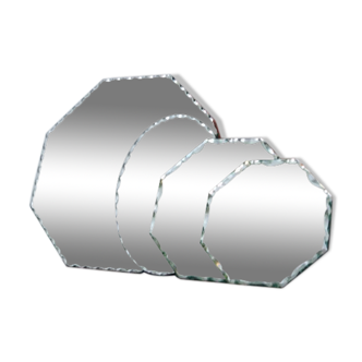 Lot de 4 miroirs biseautés