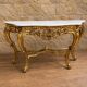 Important console in carved gilded wood – Marble top – Louis XV style