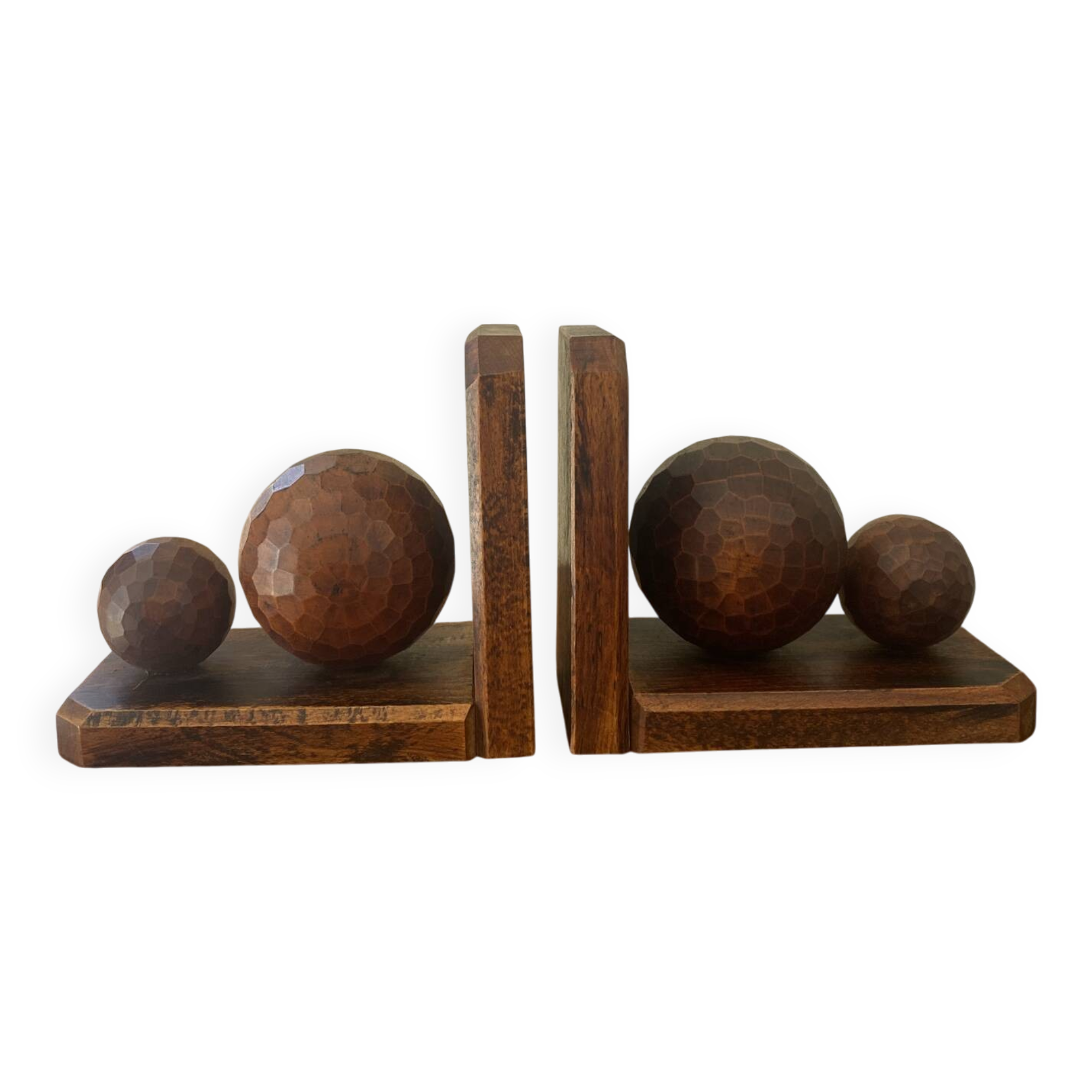 Paire de serres-livres boules