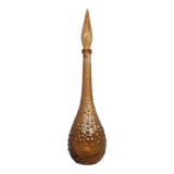 Italian colored bubble glass tall bottle