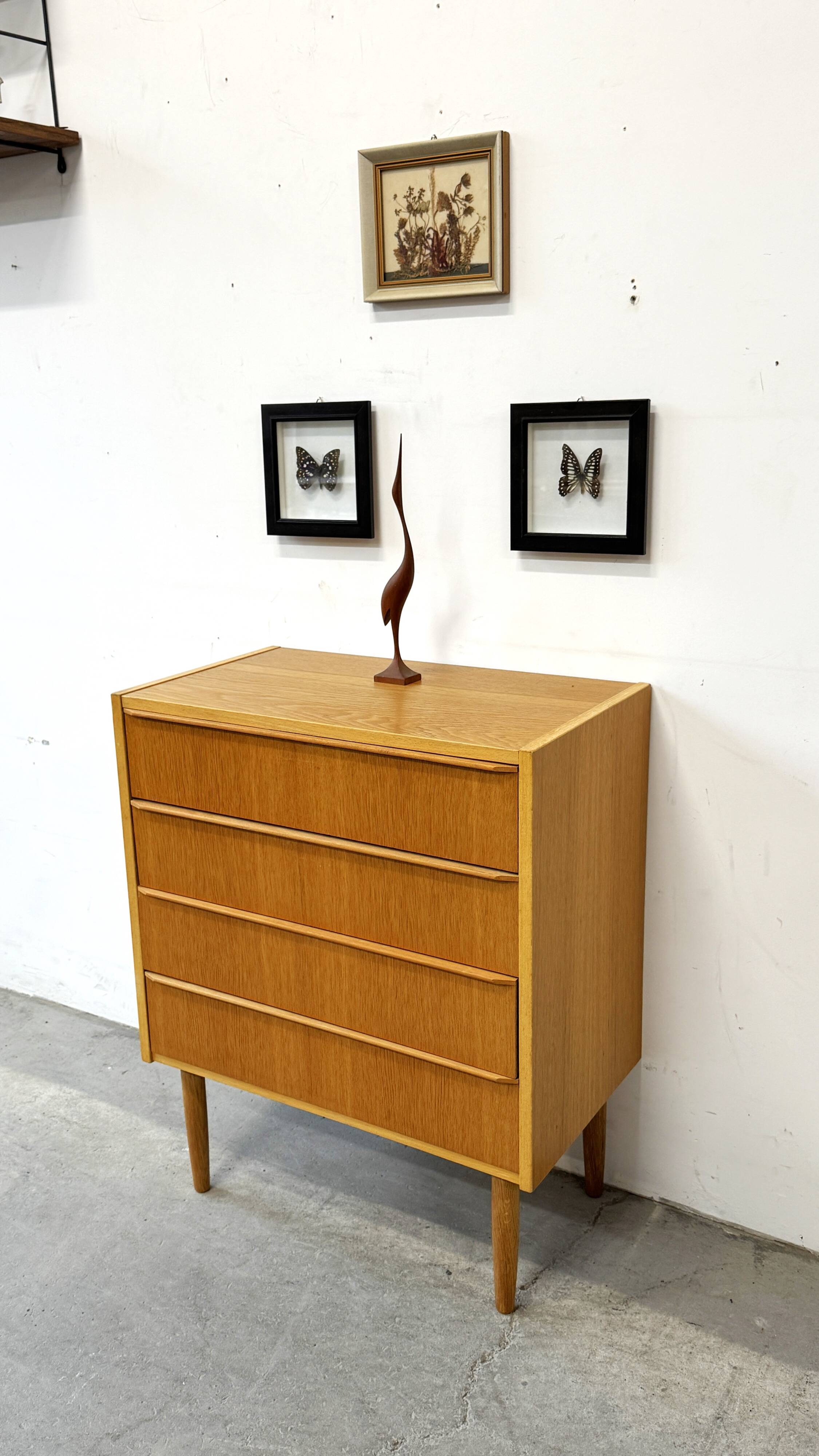 Oak Drawer Cabinet, Denmark, 1970s, Mid-C, Vintage
