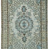 Overdyed Wool Vintage Handmade Carved Rug 170 cm x 297 cm