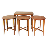 Tables pliantes du milieu du siècle, conçues par P. Hundevad, Novy domov, Tchécoslovaquie