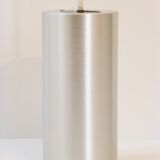Great ceiling light chandelier cylinder in brushed steel 1970 vintage space age 70's funky seventies