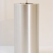 Great ceiling light chandelier cylinder in brushed steel 1970 vintage space age 70's funky seventies