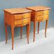 Pair of neoclassical solid wood bedside tables