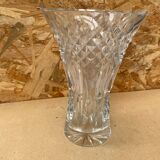 Old vase cristallerie lorraine cut crystal made in France vintage