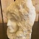 Sculpture visage de femme dans bloc en marbre 1900
