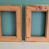 Pair of frames in old carved wood