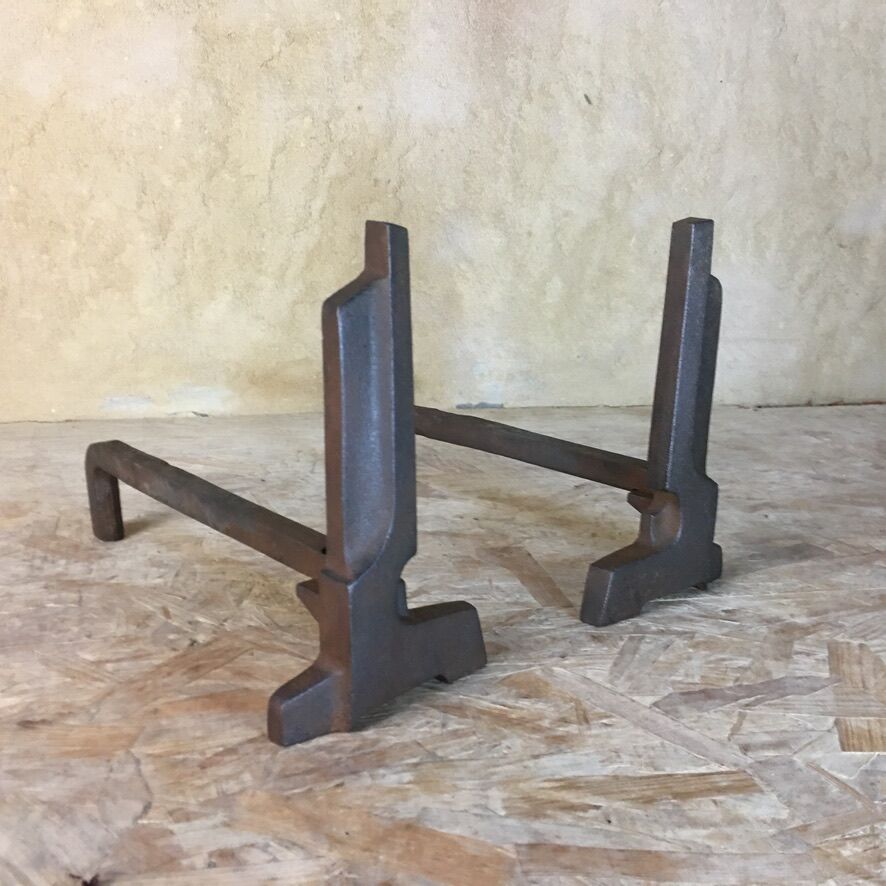 Pair of art deco style chenets