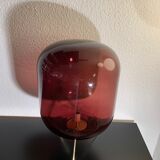 Lampe sur pied en verre violet