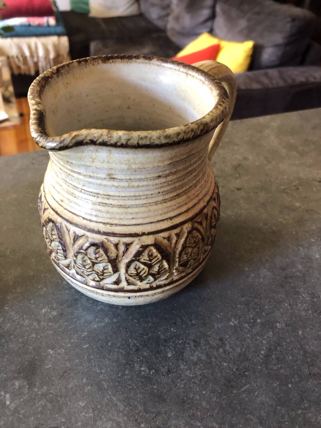 Vallauris ceramic pitcher signed GIRAUD Marcel