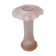 Mushroom-shaped vase in pink blown glass