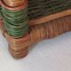 Vintage wicker wall shelf