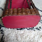 Hand-woven wooden bottle locker, bamboo and wicker