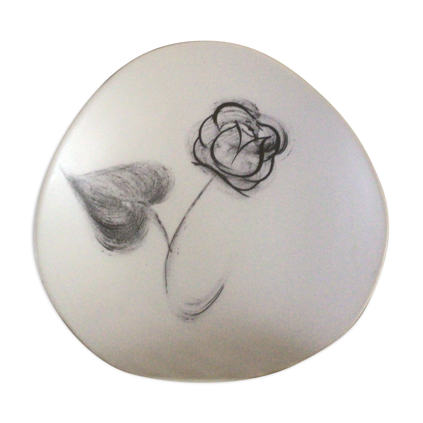 Hollow plates nidervillier décor pink black