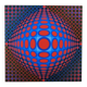 Lithograph by Victor Vasarely, limited edition numbered, 1970s.