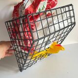 Vintage storage steel wire wall basket