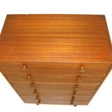 Commode-chiffonnier "Tallboy" en noyer, Suède, 1960