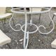 Salon de jardin fer forgé table + 5 fauteuils