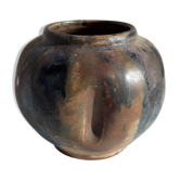 Signed stoneware ball vase