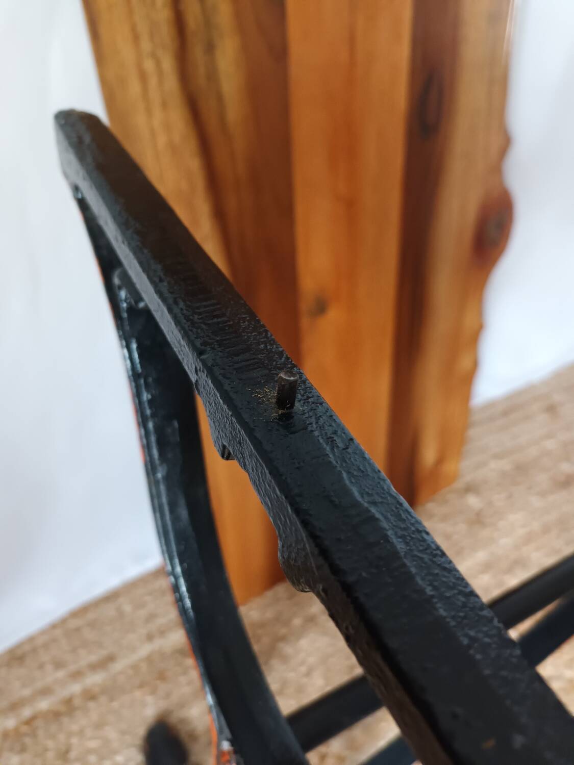 Brutalist walnut bistro table