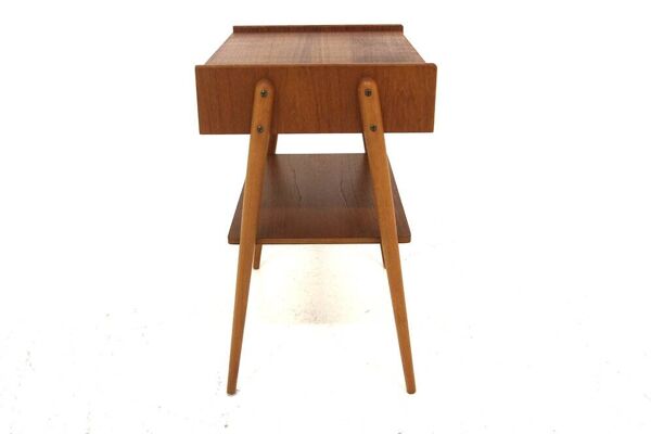 Table de chevet scandinave en teck, AB Carlströms, Suède, 1960