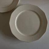 Set of 6 modernist ivory ironstone plates