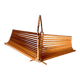 Vintage folding fruit basket – bamboo handle – 1950s