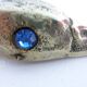 Mail clip, pinced a bronze ticket, duck head with blue glass eyes