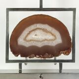 Agate and chrome lamp