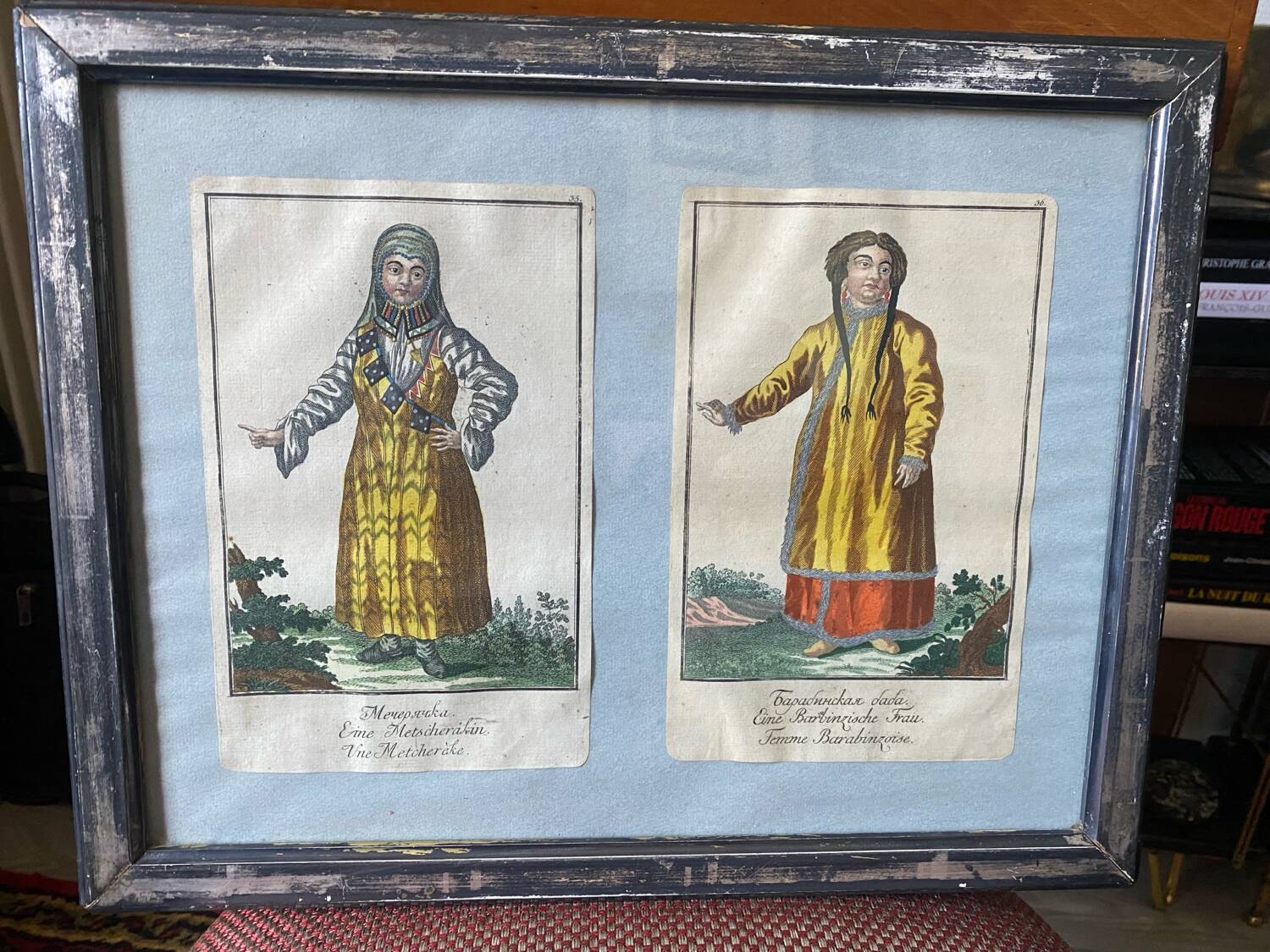 Pair Russian engravings XVIII
