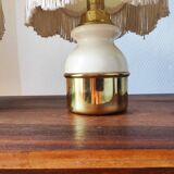 Pair of brass lamps