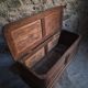 Antique French oak storage bench / blanket box, 1800–1850