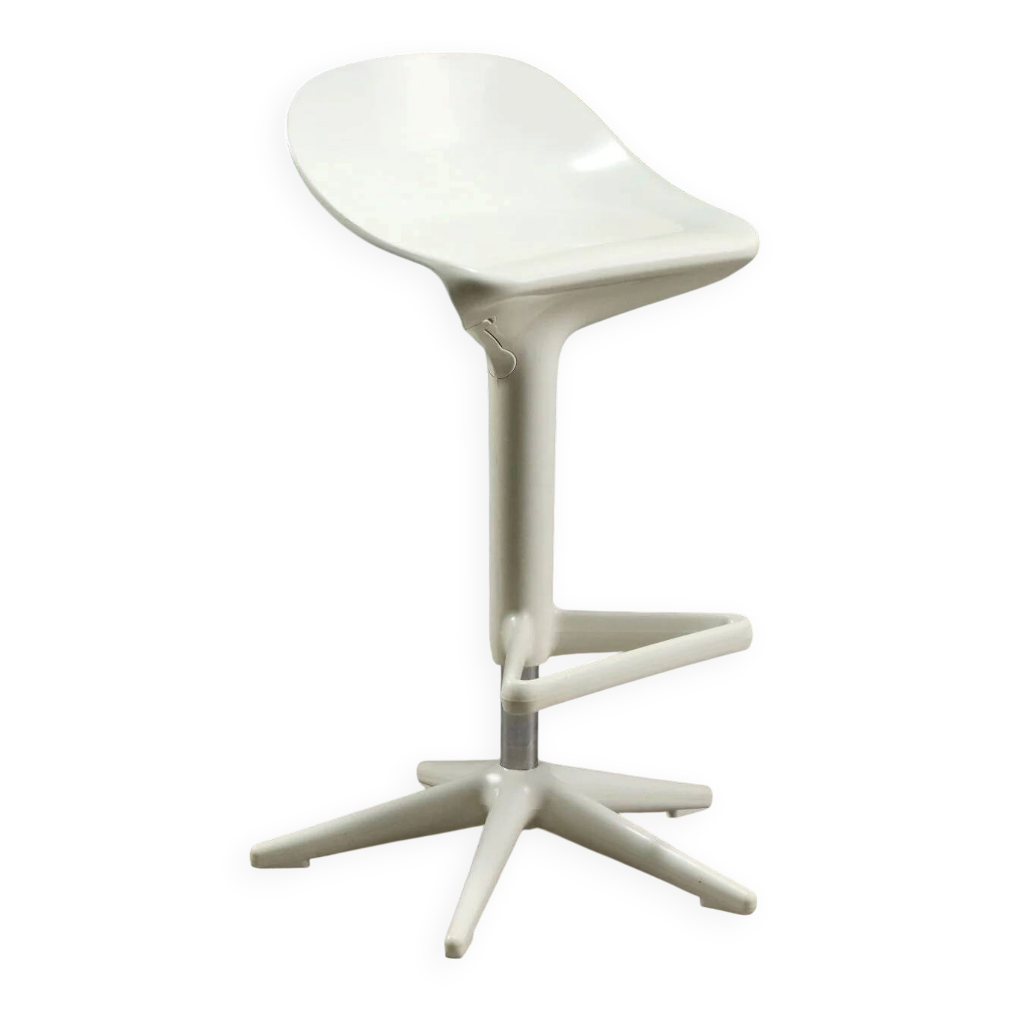 Kartell Spoon stool, vintage design, Antonio Citterio, 2000s