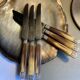 Lot of horned cheese knives
