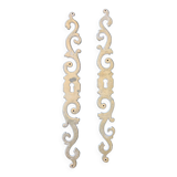 Pair of brass keyholes