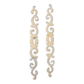 Pair of brass keyholes