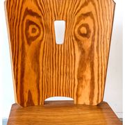 Vintage brutalist pine chairs