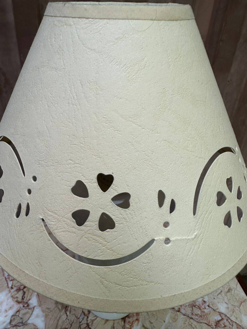 Vintage white ceramic table lamp