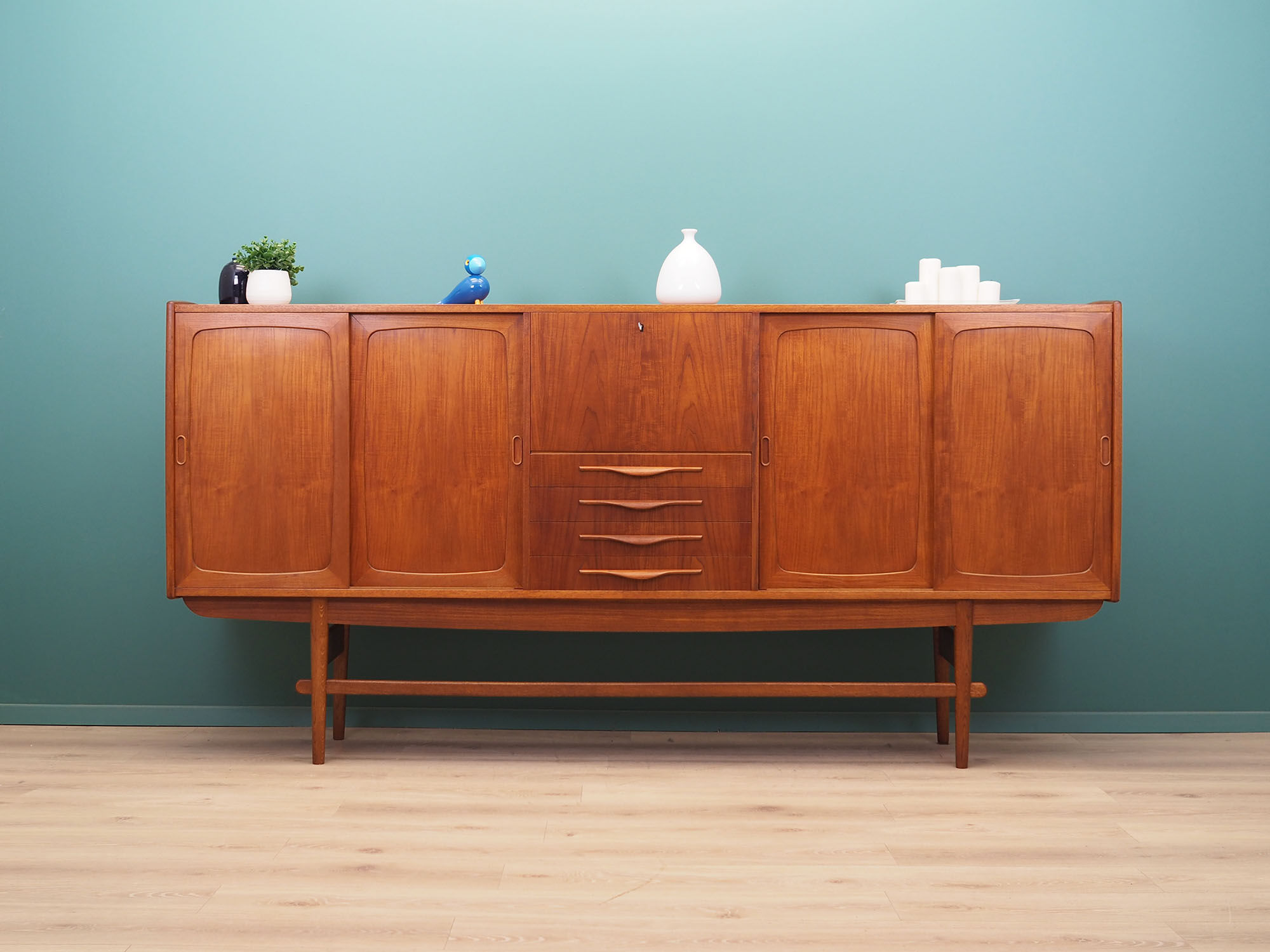 Panneau en teck, design danois, années 1960