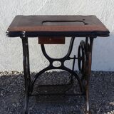 standing console of an old sewing machine