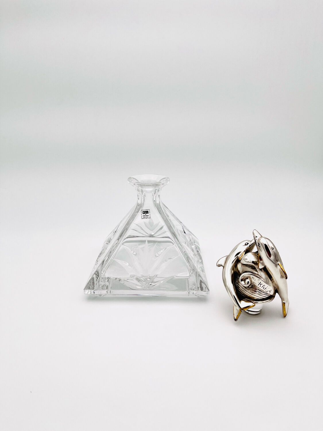 Crystal Carafe Mario CIONI & Orfèvrerie KRISA (3.2kg) – Signed
