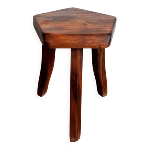 Tabouret tripode en bois