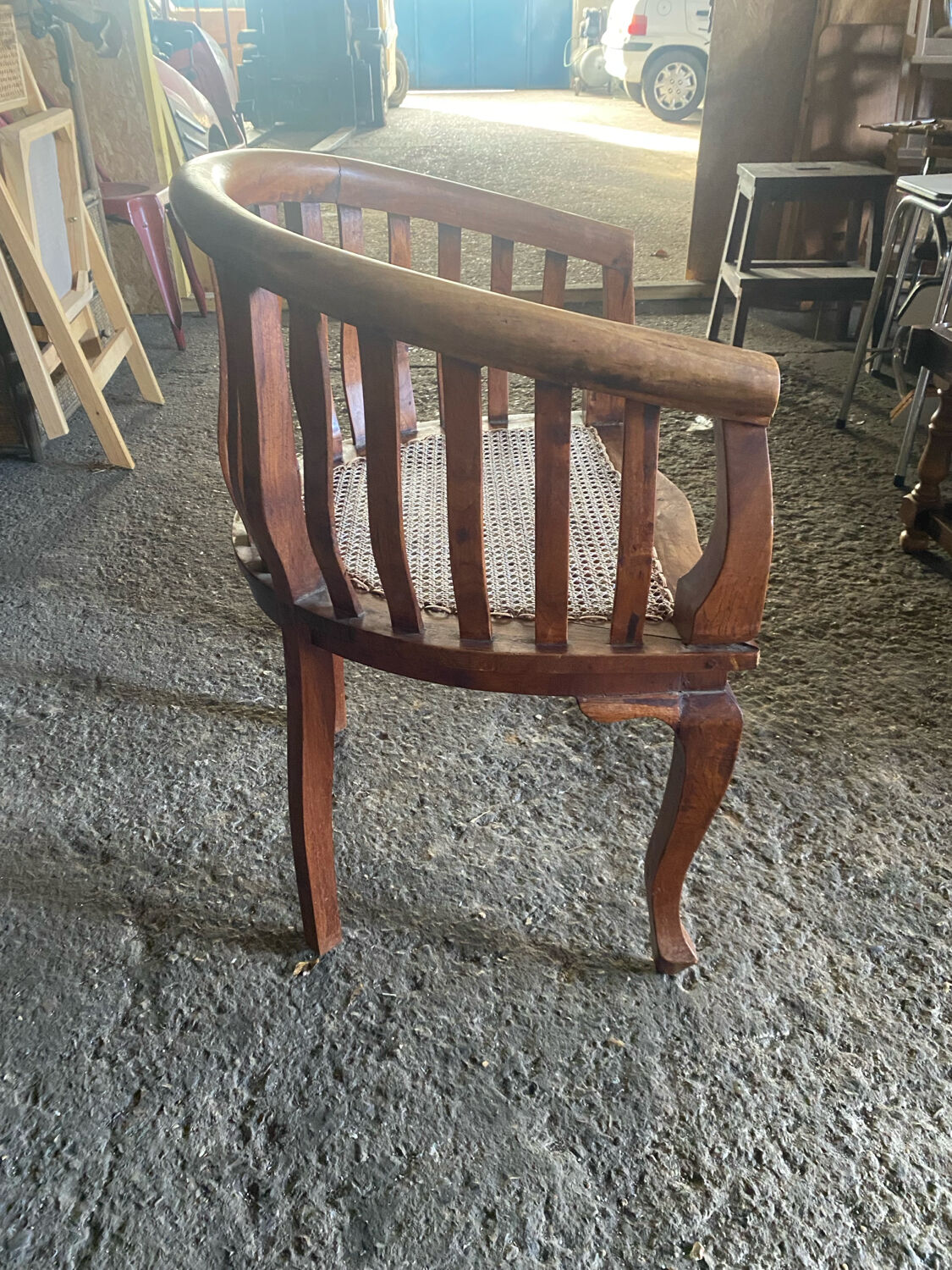 Teak office chair