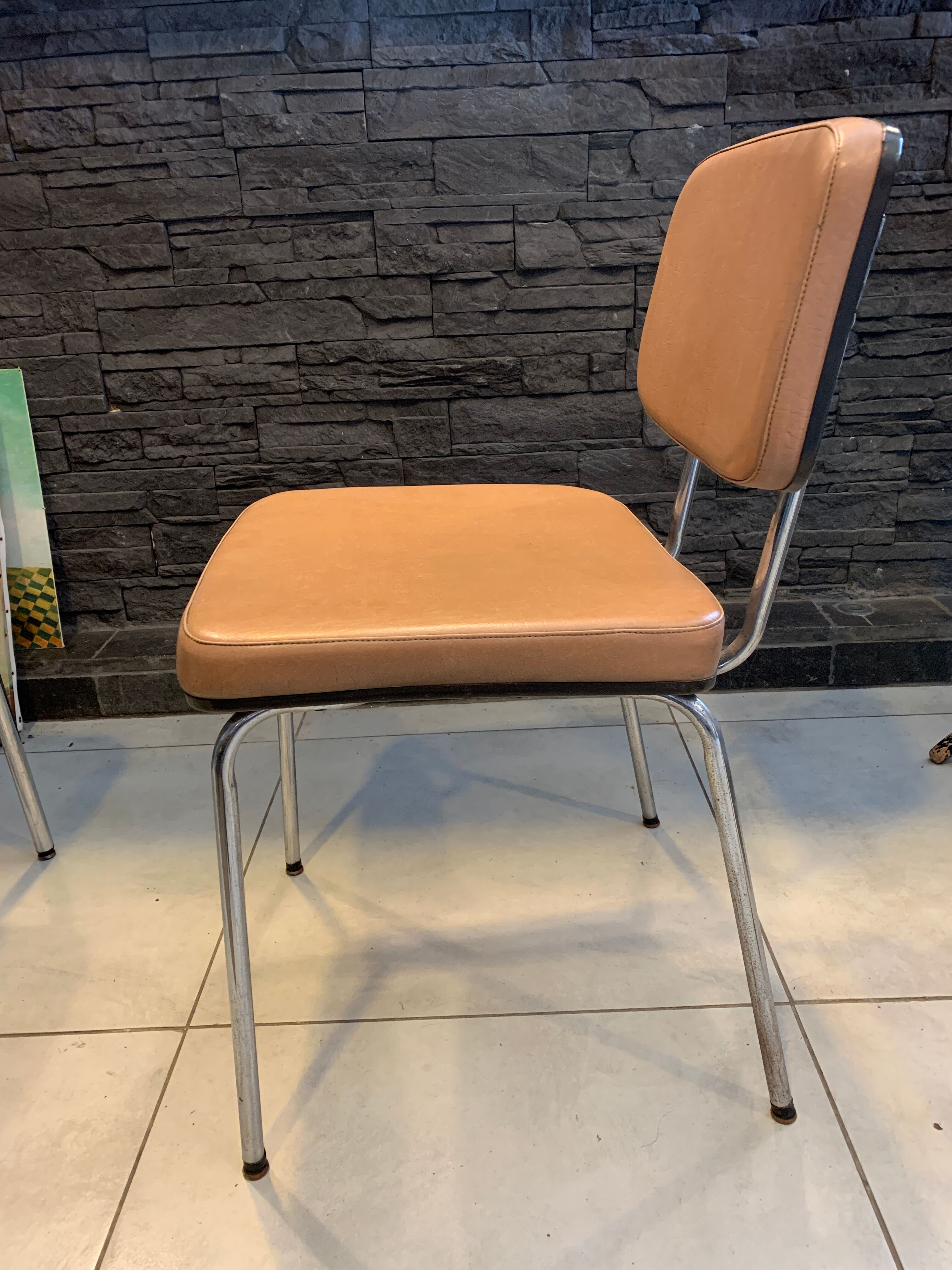 Vintage chair in skai