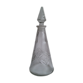 Carafe conique gravée