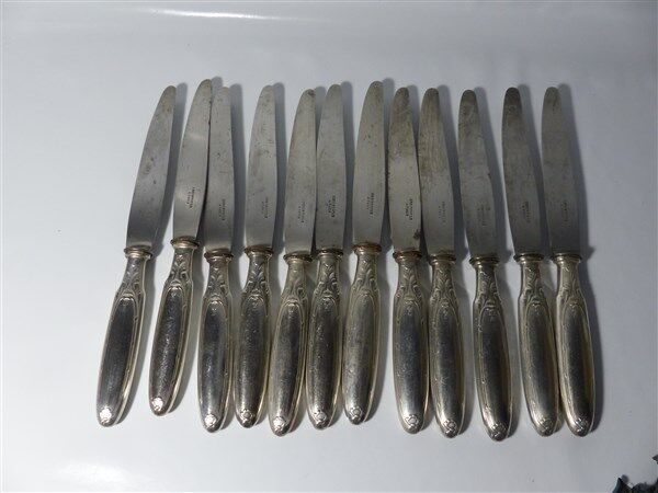 Christofle silver metal knives